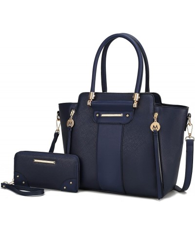 Tote Bag for Women, Vegan Leather Satchel Wristlet wallet Shoulder bag Top-Handle Hobo Purse Handbag Eliana Navy $25.23 Totes