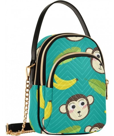 Joko lvery Monkey Banana Cross Body Purse Chain Shoulder Bag Crossbody Bags Handbag for Women Work Gifts $12.09 Crossbody Bags