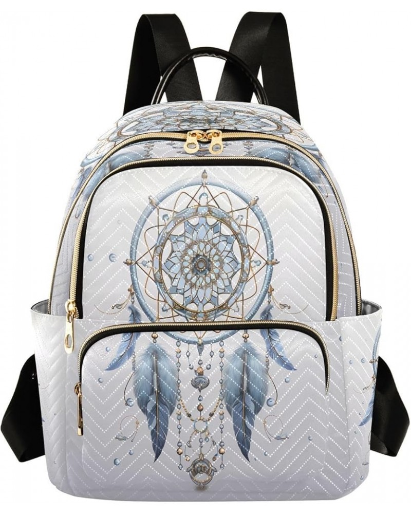 Fashion Backpack Mini Backpack Purse Casual Daily Backpack Blue Dreamcatcher for Travel for College Work Medium $20.51 Backpacks