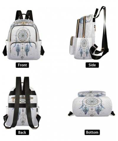 Fashion Backpack Mini Backpack Purse Casual Daily Backpack Blue Dreamcatcher for Travel for College Work Medium $20.51 Backpacks