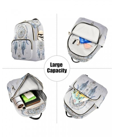 Fashion Backpack Mini Backpack Purse Casual Daily Backpack Blue Dreamcatcher for Travel for College Work Medium $20.51 Backpacks