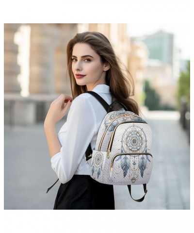 Fashion Backpack Mini Backpack Purse Casual Daily Backpack Blue Dreamcatcher for Travel for College Work Medium $20.51 Backpacks