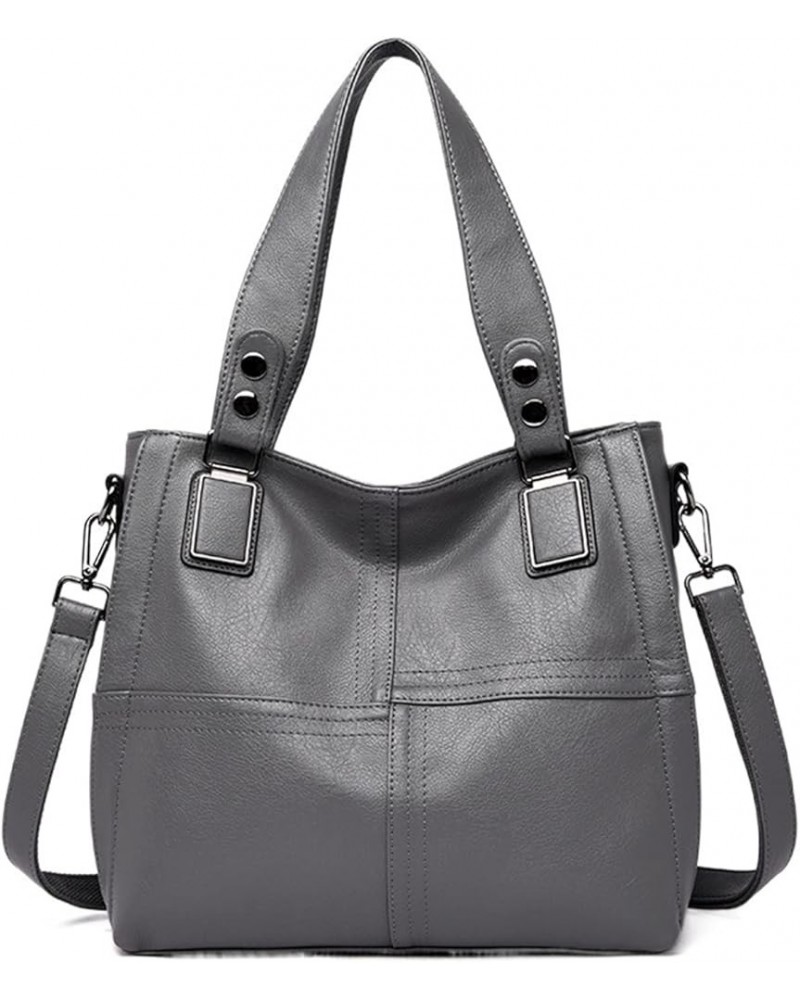 Luxury Handbags Women Leather Shoulder Bags Ladies Handbags Crossbody Bag for Women Casual Tote Bag (Color : Gray-1) Gray-1 $...