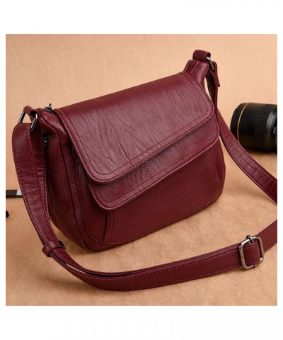 8 Colors Ladies One Shoulder Crossbody Bags Ladies 2021 Leather Luxury Handbags Ladies Bags Purple $28.18 Shoulder Bags