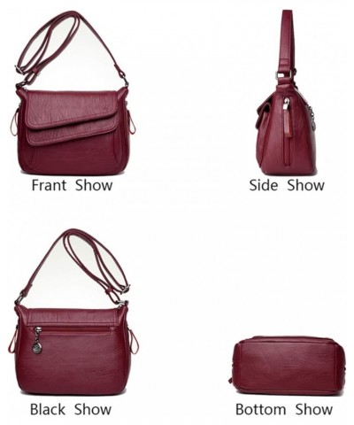 8 Colors Ladies One Shoulder Crossbody Bags Ladies 2021 Leather Luxury Handbags Ladies Bags Purple $28.18 Shoulder Bags