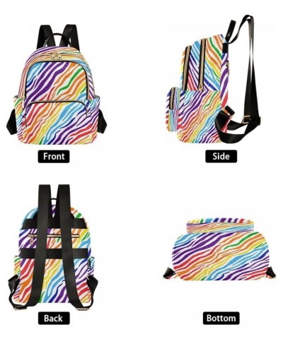 Backpack Purse for Women Zebra Fur Casual Shoulder Bag Small Backpack M Medium $13.52 Backpacks