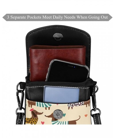 Stylish PU Leather Phone Purse with Credit Card Slots - Versatile Fashion Bag for Women Dogs in summer dress Multicoloured1 $...