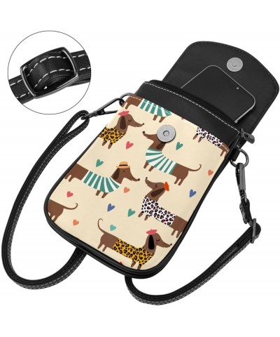 Stylish PU Leather Phone Purse with Credit Card Slots - Versatile Fashion Bag for Women Dogs in summer dress Multicoloured1 $...