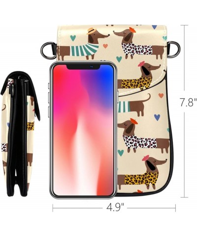 Stylish PU Leather Phone Purse with Credit Card Slots - Versatile Fashion Bag for Women Dogs in summer dress Multicoloured1 $...