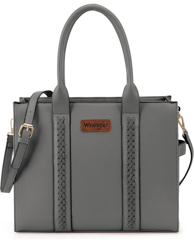 Tote Bag for Women Crossbody Satchel Bag Plain Gray $31.85 Totes