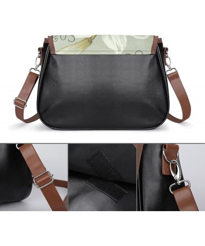 Printed Crossbody Bags Women City Leather Shoulder Bag Satchel Hobo Bags Trendy Butterfly Poster Color2 $25.99 Hobo Bags