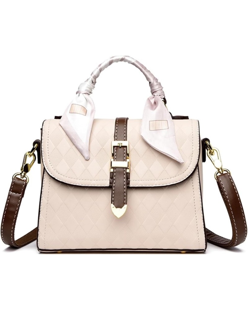 Purse and Handbags for Women,Trendy Large Crossbody Bag Cute Designer PU Shoulder Satchel Tote Bag B-beige $16.00 Totes