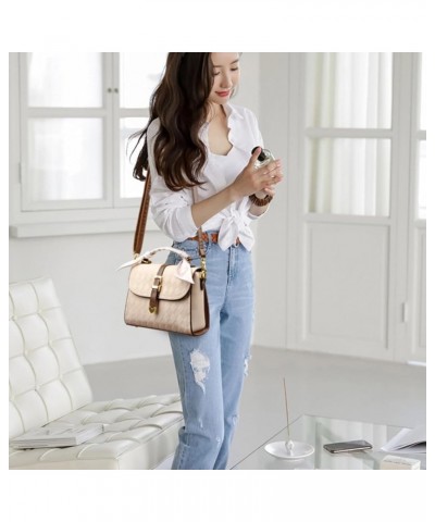 Purse and Handbags for Women,Trendy Large Crossbody Bag Cute Designer PU Shoulder Satchel Tote Bag B-beige $16.00 Totes