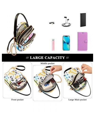 Cow Skin Color Crossbody Bags for Women Cross Body Bags Cell Phone Bag with Chain Strap for Carry on $11.18 Crossbody Bags