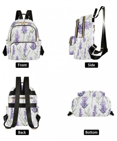 Owl Sitting Perched on a Branch Fashionable Backpack, Women's Travel Backpack, Fashion Backpacks for Women, S Lavender Floral...