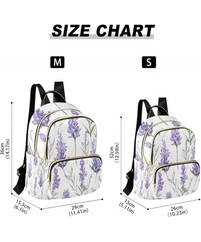 Owl Sitting Perched on a Branch Fashionable Backpack, Women's Travel Backpack, Fashion Backpacks for Women, S Lavender Floral...