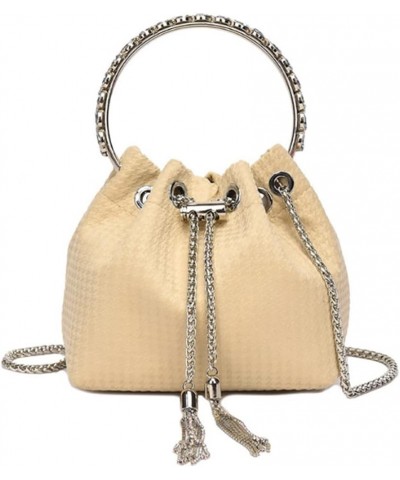 Women Rhinestones Evening Bag Chain Bucket Bags Clutch Bag Handbag Satchel B Offwhite $15.33 Satchels