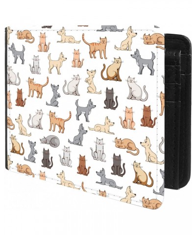 Unique Desige Pattern - Dogs and Cats Pattern, Slim Front Pocket Wallet Billfold RFID Blocking $10.63 Wallets