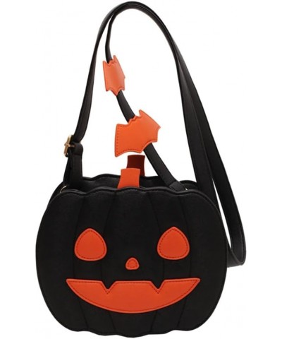 Women Shoulder Bag Shiny Sequin Halloween Pumpkin Crossbody Bags PU Leather Handbag Fanny Packs with Chain Strap Style 1 $18....