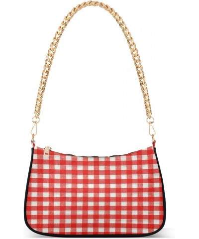 Shoulder Bags for Women, Blue Plaid Hobo Tote Handbag, Retro Chain Bag Purse with Zipper Color05 $17.99 Shoulder Bags