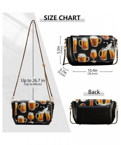 Crossbody Bags for Women Trendy Women's Black Shoulder Bag Small PU Leather Flap Cross Body Bag Handbags Pattern23 $17.21 Cro...