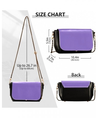 Yellow Green Adjustable Crossbody Strap, PU Leather, Crossbody Bag with Flap Top, Every Day Crossbody Bag Medium Purple $21.5...