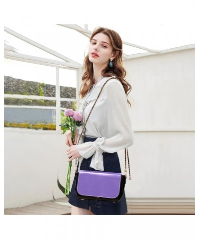 Yellow Green Adjustable Crossbody Strap, PU Leather, Crossbody Bag with Flap Top, Every Day Crossbody Bag Medium Purple $21.5...