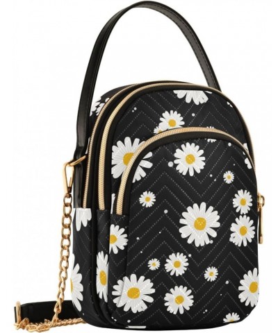 Daisy Multi Pockets Crossbody Bags for Women Zip Cell Phone Purse Wallet Bag with Detachable Shoulder Strap Handbag Purse for...