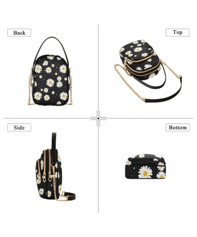 Daisy Multi Pockets Crossbody Bags for Women Zip Cell Phone Purse Wallet Bag with Detachable Shoulder Strap Handbag Purse for...