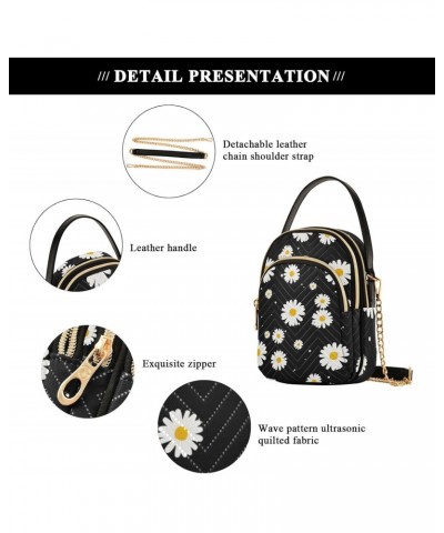 Daisy Multi Pockets Crossbody Bags for Women Zip Cell Phone Purse Wallet Bag with Detachable Shoulder Strap Handbag Purse for...