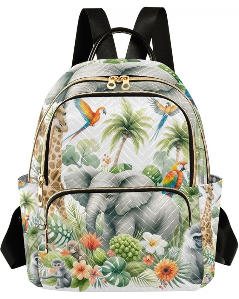 Small Backpack Purse for Women, African Animals and Natural Elements Travel Bag Casual Daypack Shoulder Bag Small $18.71 Back...