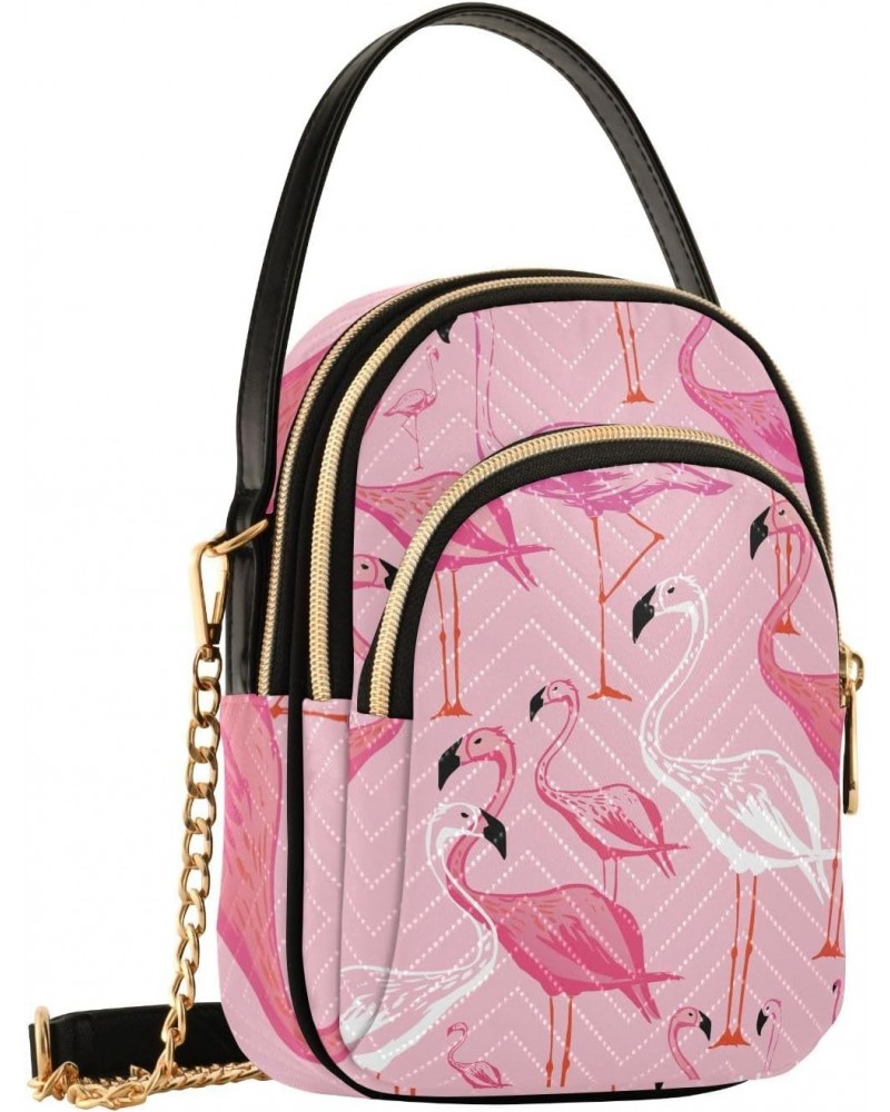 Small Crossbody Bags for Women Trendy Pink Flamingo Travel Sling Bag Women's Crossbody Handbags Satchel Bags $15.59 Satchels