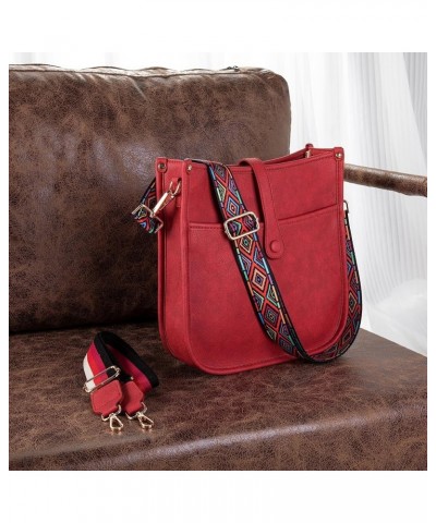 Crossbody Bags for Women Hobo Purses Shoulder Bucket Handbags A-red $12.30 Hobo Bags