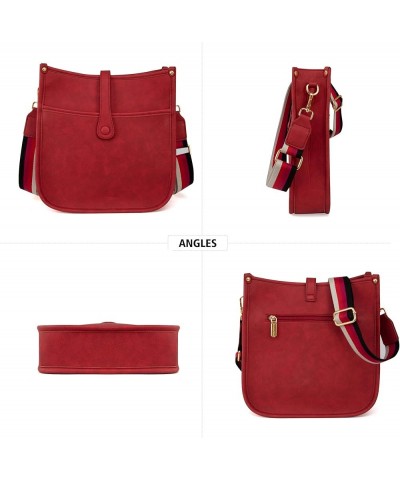 Crossbody Bags for Women Hobo Purses Shoulder Bucket Handbags A-red $12.30 Hobo Bags