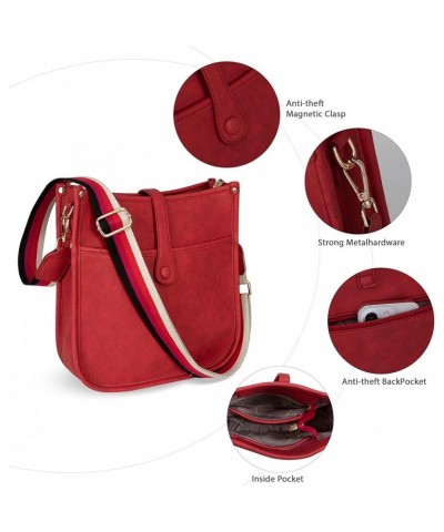 Crossbody Bags for Women Hobo Purses Shoulder Bucket Handbags A-red $12.30 Hobo Bags