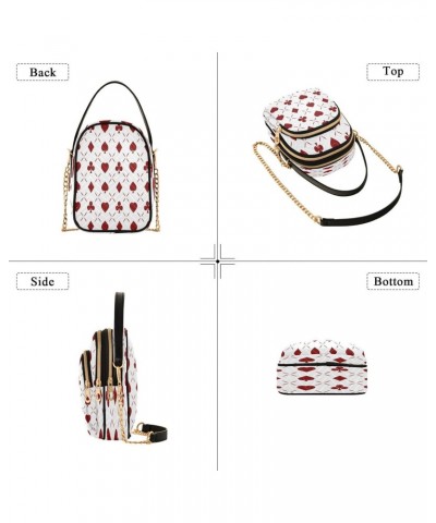 Poker Card Abstract Small Chain Crossbody Travel Bag Handbag Cell Phone Purse for Women $10.12 Crossbody Bags