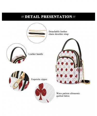 Poker Card Abstract Small Chain Crossbody Travel Bag Handbag Cell Phone Purse for Women $10.12 Crossbody Bags