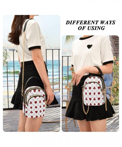 Poker Card Abstract Small Chain Crossbody Travel Bag Handbag Cell Phone Purse for Women $10.12 Crossbody Bags