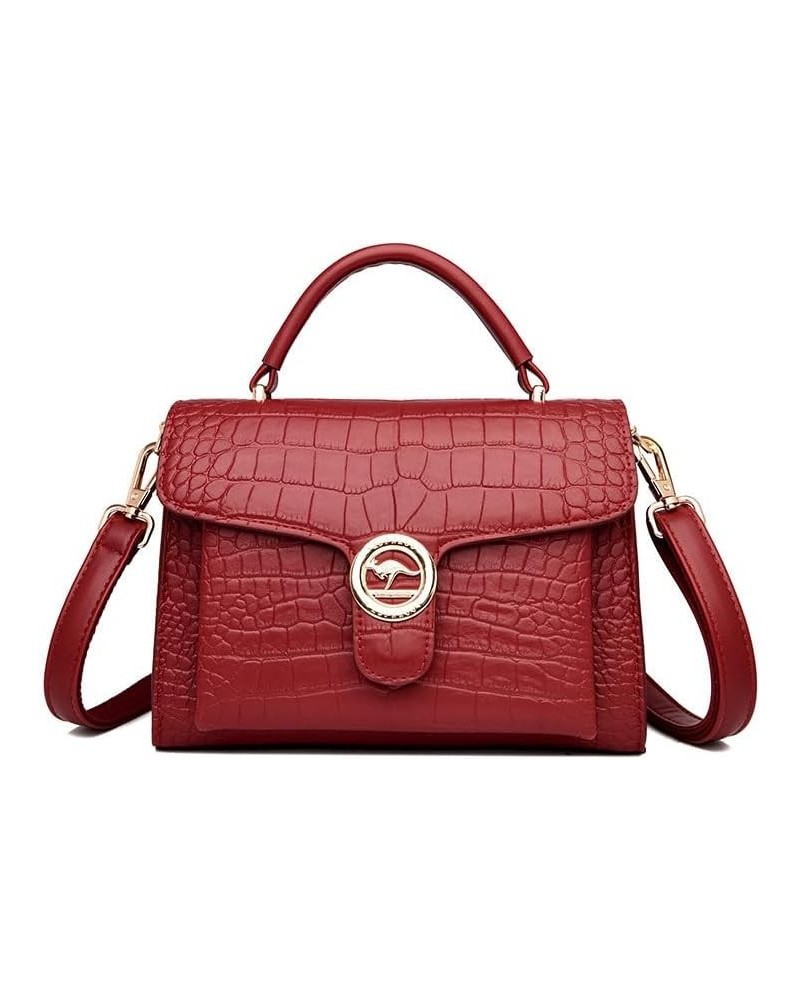 Women Shoulder HandBags Crossbody Bags For Female Leather Designer Purses Handbag Women's Messenger Bag 5263 Red $20.49 Shoul...