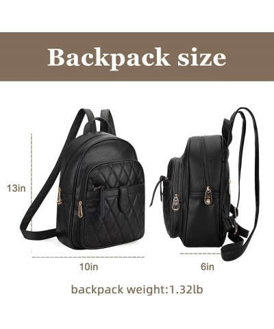 Small Backpack Purse for Women Anti Theft Backpack with Secured Zipper & Tassel 3pcs Black $14.72 Backpacks