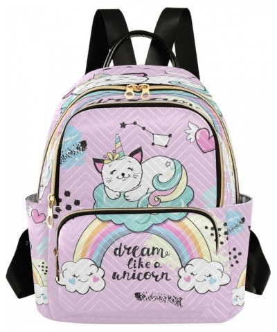 Fashion Backpack Mini Backpack Purse Casual Daily Backpack Cat Dream Like Unicorn for Travel for College Work Small $19.00 Ba...