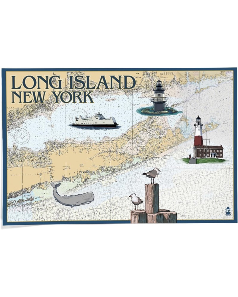 24x36 Inch Giclee Print, Long Island, New York, Nautical Chart 3 $26.49 Totes