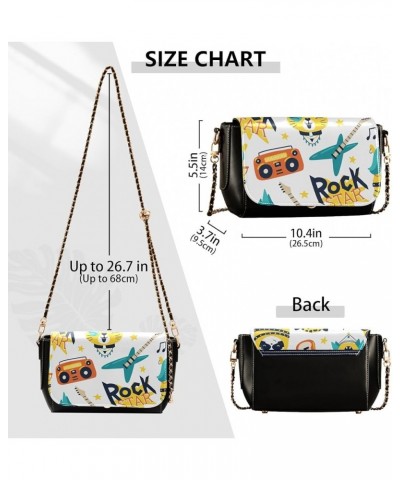 Crossbody Bags for Women Trendy Women's Black Shoulder Bag Small PU Leather Flap Cross Body Bag Handbags Pattern10 $20.90 Cro...