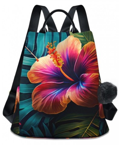 Tropical Flower Red Backpack for Women, Fashion Anti Theft Casual Daypack Shoulder Bag Purse for Travel Work 15 inches $21.72...