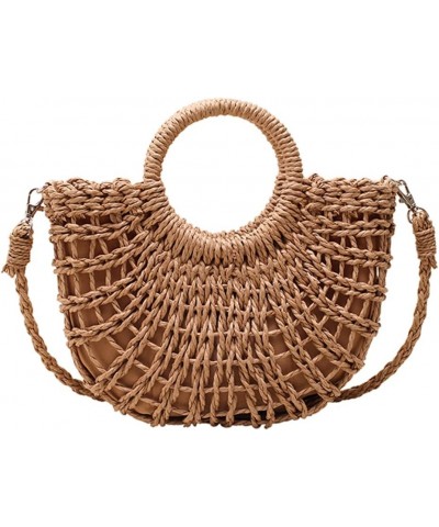 Womens Lar St Beh Tote Bag Beh Bags Handwoven Hobo Bag Dstring Summer St Woven Msenr Bag Khaki $9.92 Totes