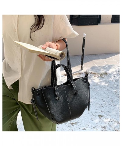 Tote Bag for Women Purse Small Faux Leather Tote Handbag Chic Shoulder Bags Fashion Dumpling Underarm Bag for Work Black $14....