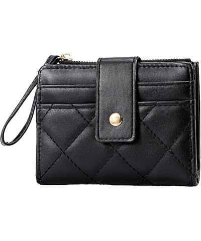 Women Wallet Credit Card Holder Female Short Coins Purse Case Beautiful Black $7.08 Wallets