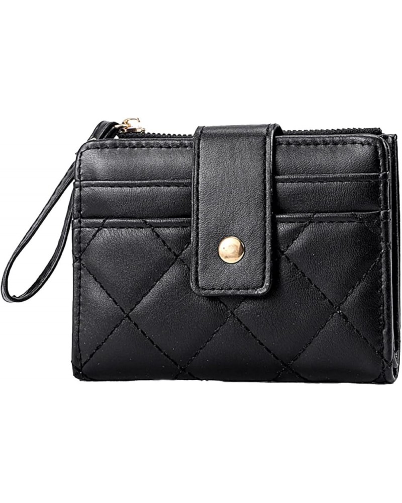 Women Wallet Credit Card Holder Female Short Coins Purse Case Beautiful Black $7.08 Wallets