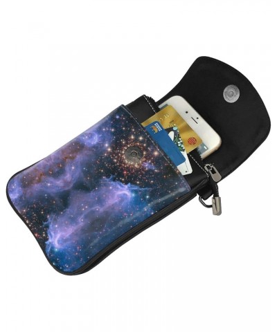 Nasa Zodiac Signs Small Crossbody Phone Bag For Women Pu Leather Cellphone Purse Shoulder Bag Wallet $11.52 Crossbody Bags