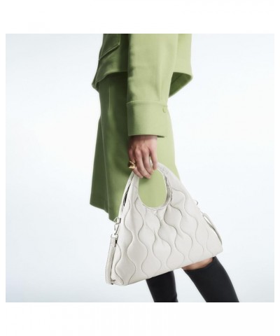 Puffer Tote Bag for Women Quilted Puffy Handbag Lightweight Down Cotton Shoulder BagPadding maillard crossbody bag White $18....